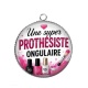 Pendentif Cabochon Argent - une super prothésiste ongulaire