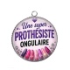Pendentif Cabochon Argent - une super prothésiste ongulaire