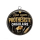 Pendentif Cabochon Argent - une super prothésiste ongulaire