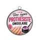 Pendentif Cabochon Argent - une super prothésiste ongulaire