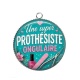 Pendentif Cabochon Argent - une super prothésiste ongulaire