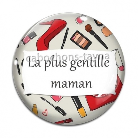 Cabochon Verre - la plus gentille maman