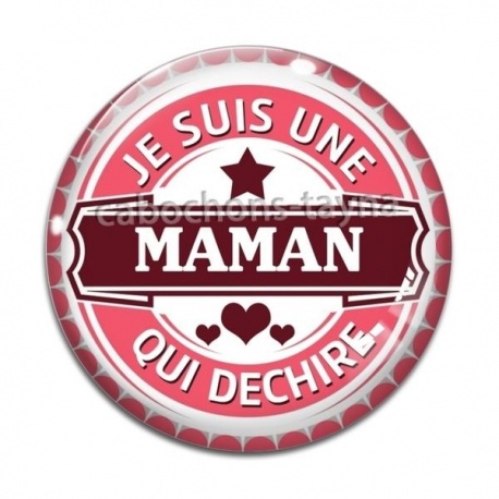 Cabochon Verre - je suis une maman qui déchire