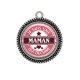 Pendentif Cabochon Argent - je suis une maman qui déchire