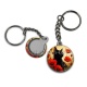 Porte clés - chat fleur coquelicot