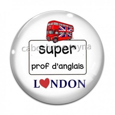 Cabochon Verre - super prof d'anglais