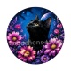 chat noir fleur