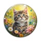 Cabochon Verre - chaton fleur