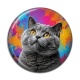 Cabochon Résine - chat gris