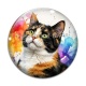 Cabochon Verre - chat