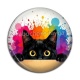 Cabochon Résine - chat noir