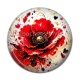 Cabochon Résine - coquelicot