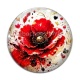 Cabochon Verre - coquelicot