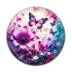 Cabochon Résine - fleur et papillon