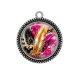 Pendentif Cabochon Argent - plume