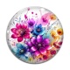 Cabochon Verre - fleur