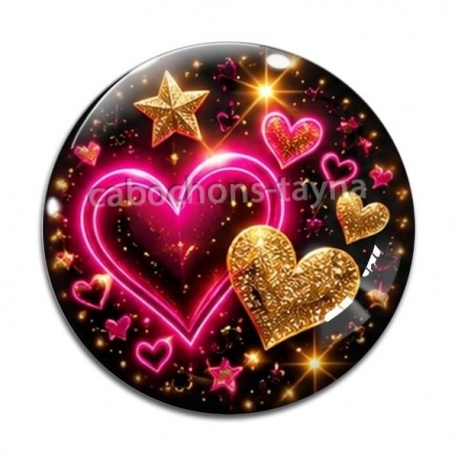 Cabochon Verre - coeur