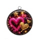 Pendentif Cabochon Argent - coeur