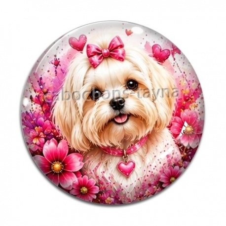 Cabochon Verre - chien