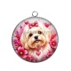 Pendentif Cabochon Argent - chien