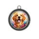 Pendentif Cabochon Argent - chien