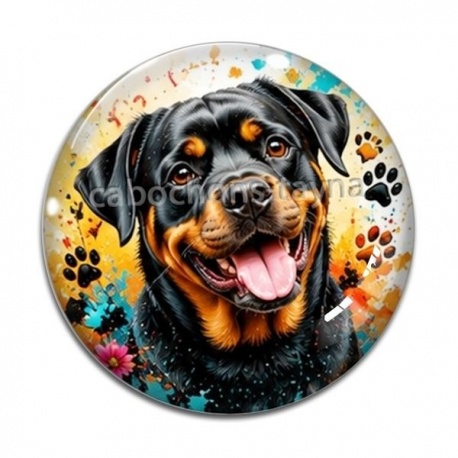 Cabochon Verre - chien
