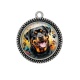 Pendentif Cabochon Argent - chien