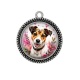 Pendentif Cabochon Argent - chien