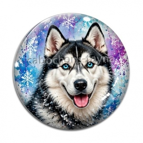 Cabochon Verre - loup