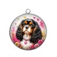 Pendentif Cabochon Argent - chien