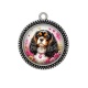 Pendentif Cabochon Argent - chien