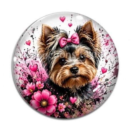 Cabochon Verre - chien