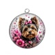 Pendentif Cabochon Argent - chien