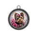 Pendentif Cabochon Argent - chien