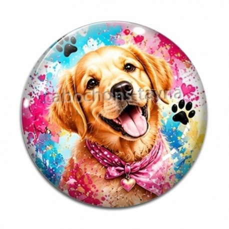 Cabochon Verre - chien