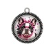 Pendentif Cabochon Argent - chien