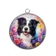 Pendentif Cabochon Argent - chien