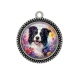 Pendentif Cabochon Argent - chien
