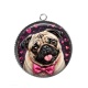 Pendentif Cabochon Argent - chien