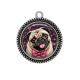 Pendentif Cabochon Argent - chien