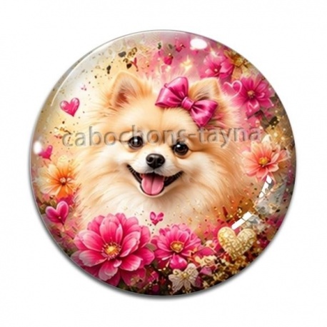 Cabochon Verre - chien