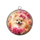 Pendentif Cabochon Argent - chien