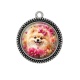 Pendentif Cabochon Argent - chien