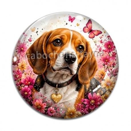 Cabochon Verre - chien