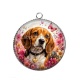 Pendentif Cabochon Argent - chien