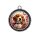 Pendentif Cabochon Argent - chien