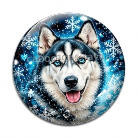 Cabochon Verre - loup
