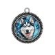 Pendentif Cabochon Argent - loup