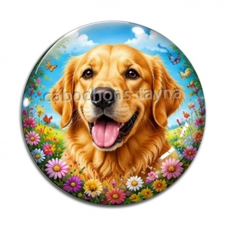 Cabochon Verre - chien