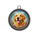 Pendentif Cabochon Argent - chien